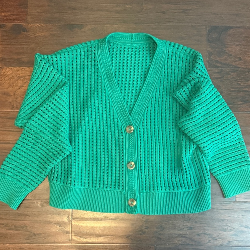 Lululemon Green Knit Cardigan Sweater - Women's xs